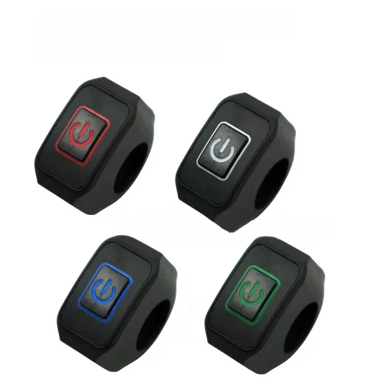 Bouton étanche pour interrupteur modifié pour moto, avec lumière LED, klaxon de phare, bouton marche/arrêt, accessoires de montage sur guidon