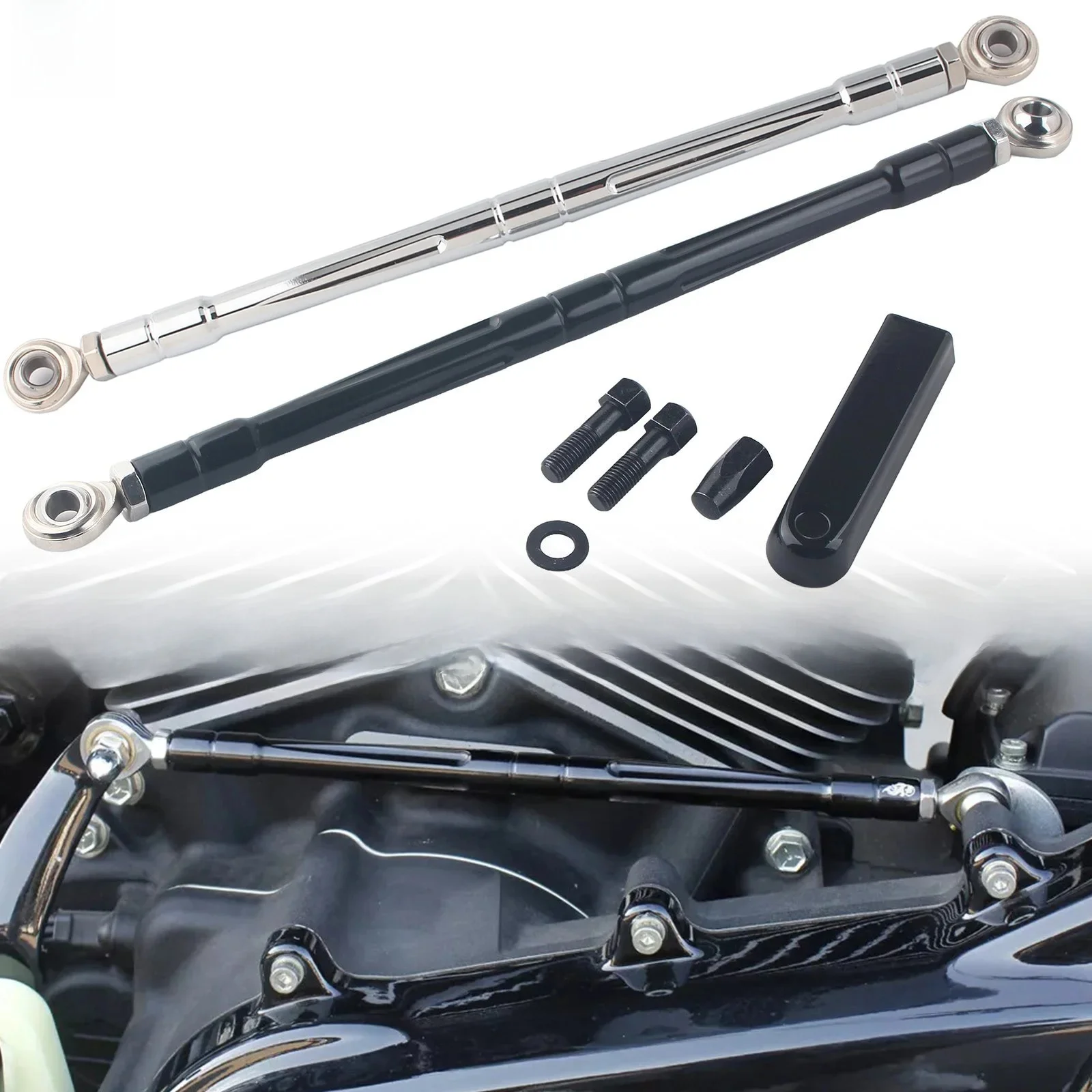 Toxic T Shift Linkage Shifter pour moto, lien rond CNC, Harley Softail, Fat Boy, installation, Touring Street, Electra Road, le plus récent