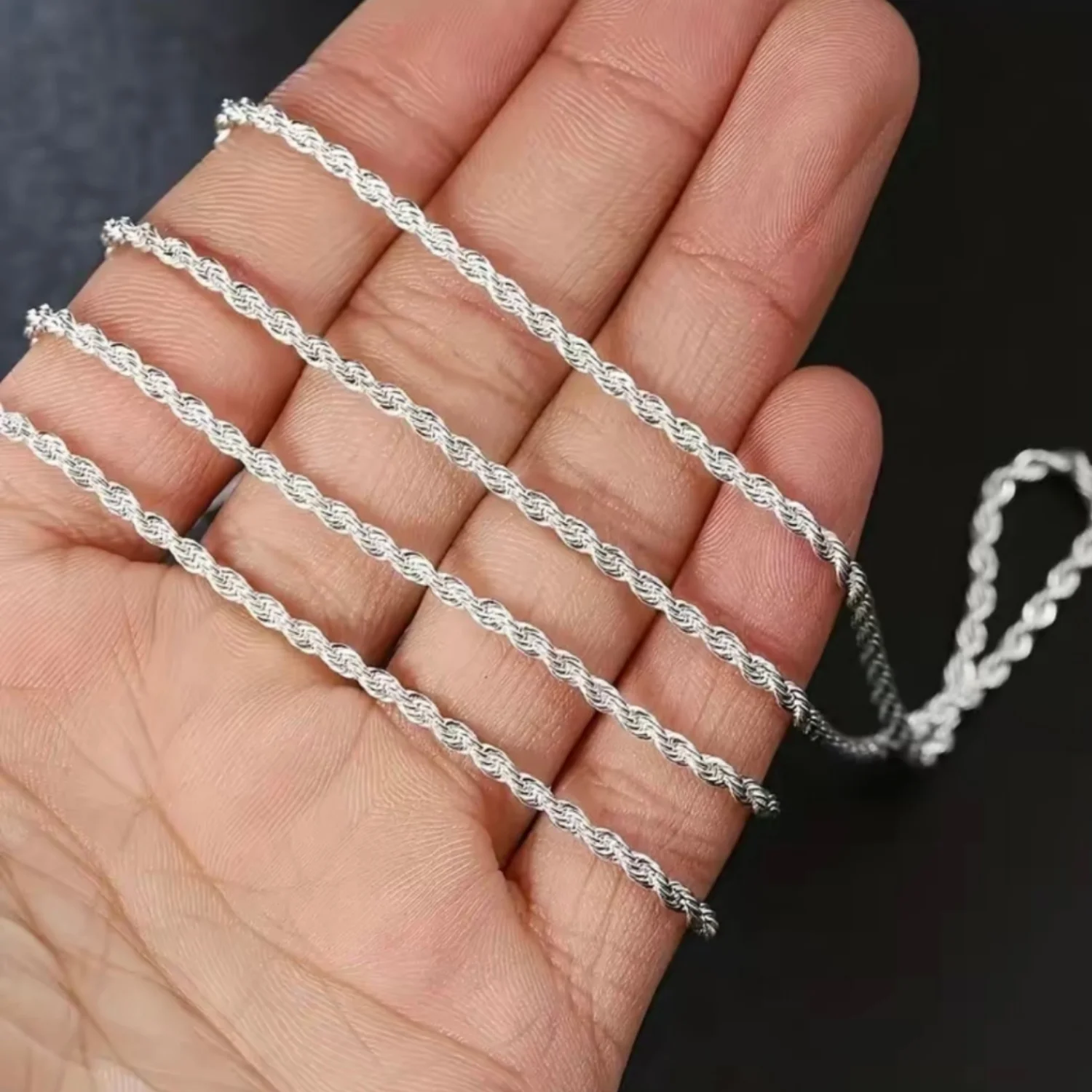 مجموعة سلسلة مزدوجة أنيقة، للجنسين - مجموعة قلادات سلسلة كوبية ذات طبقات هدية مجوهرات بسيطة مقاس 20-24 بوصة مجوهرات هدية