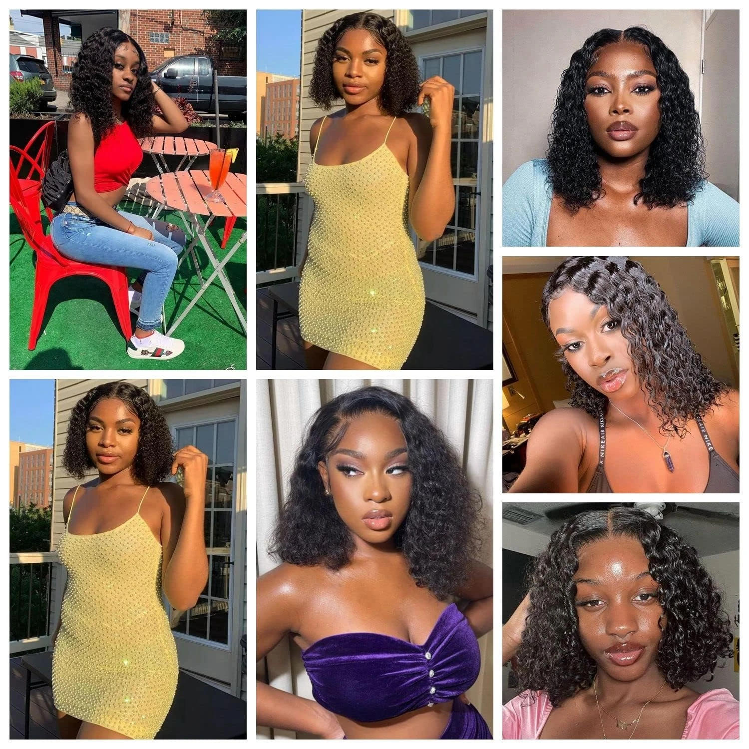 بوب الباروكات الشعر البشري 10 بوصة قبل قطعها قبل قطع 5x5 HD الدانتيل إغلاق الباروكات للنساء ارتداء والذهاب غلويليس شعر مستعار بوب موجة عميقة