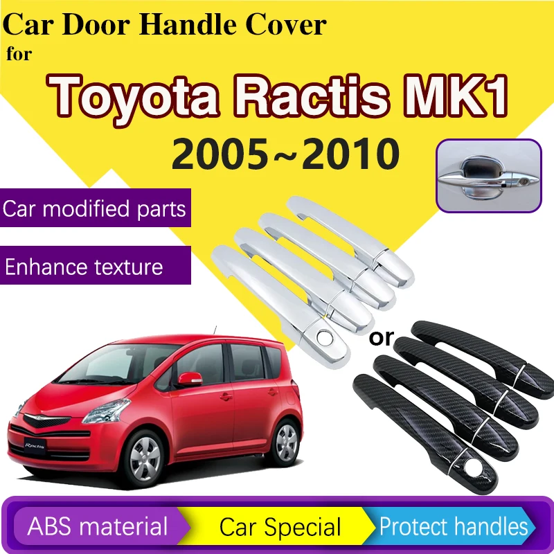 Car Handle Protection Stickers For Toyota Ractis MK1 XP100 2005~2010 Scratch Proof Decoration Trim Set Refit Covers Accessories