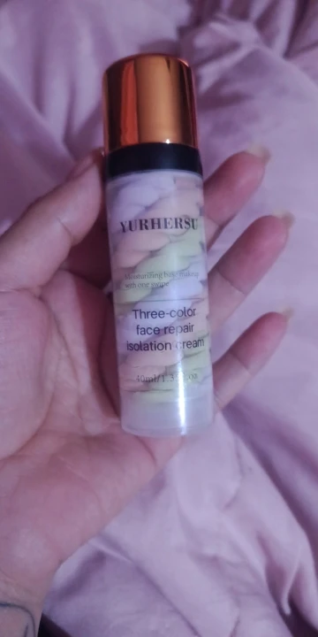 Three color press release cream concealer isolate makeup facial base brightening cream photo review