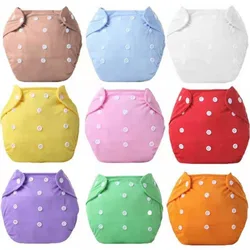 7 Color Baby Diapers From 0 to 12 Months Old, Baby Cloth Diapers, Adjustable Size, Breathable and Comfortable, Skin-Friendly