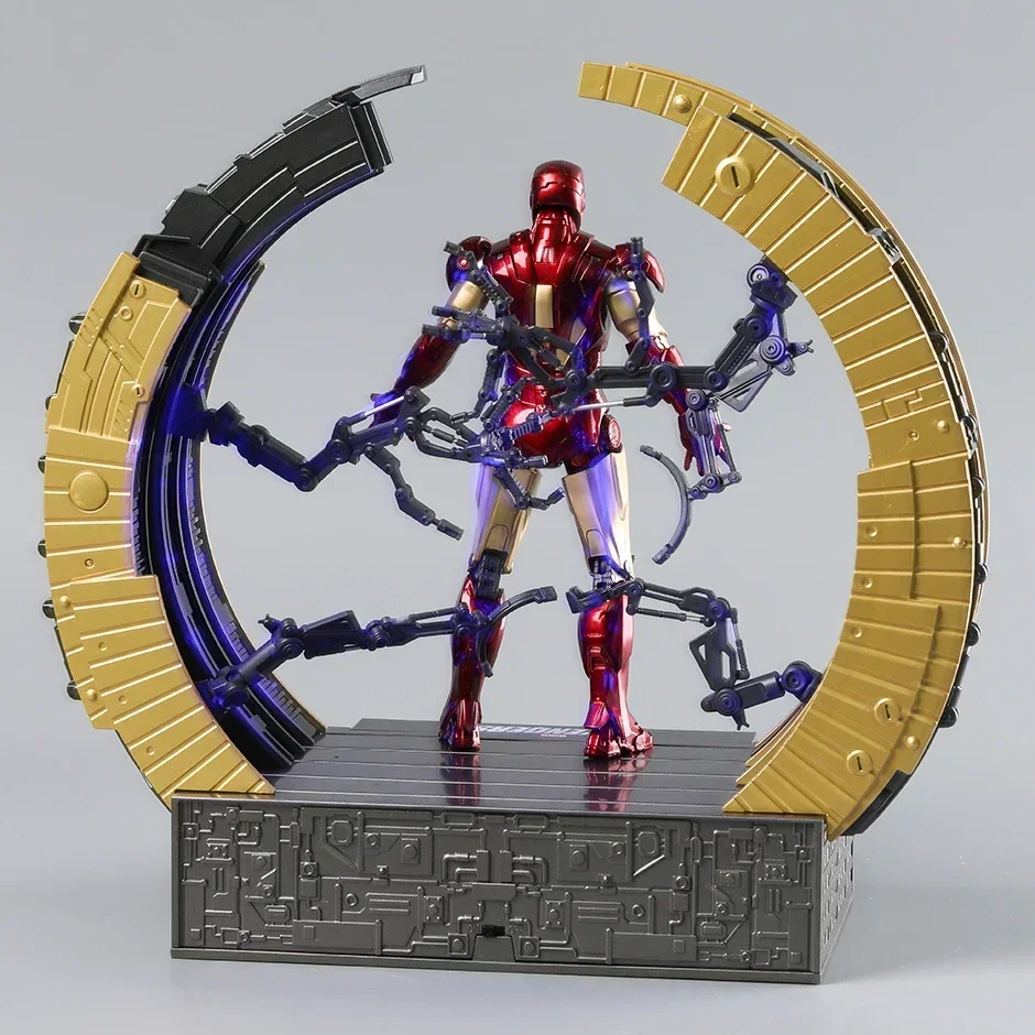 Zd brinquedos 1/10 marvel homem de ferro mark4 com terno para cima pórtico figura de ação tony stark modelo figura brinquedo colecionável presente para criança
