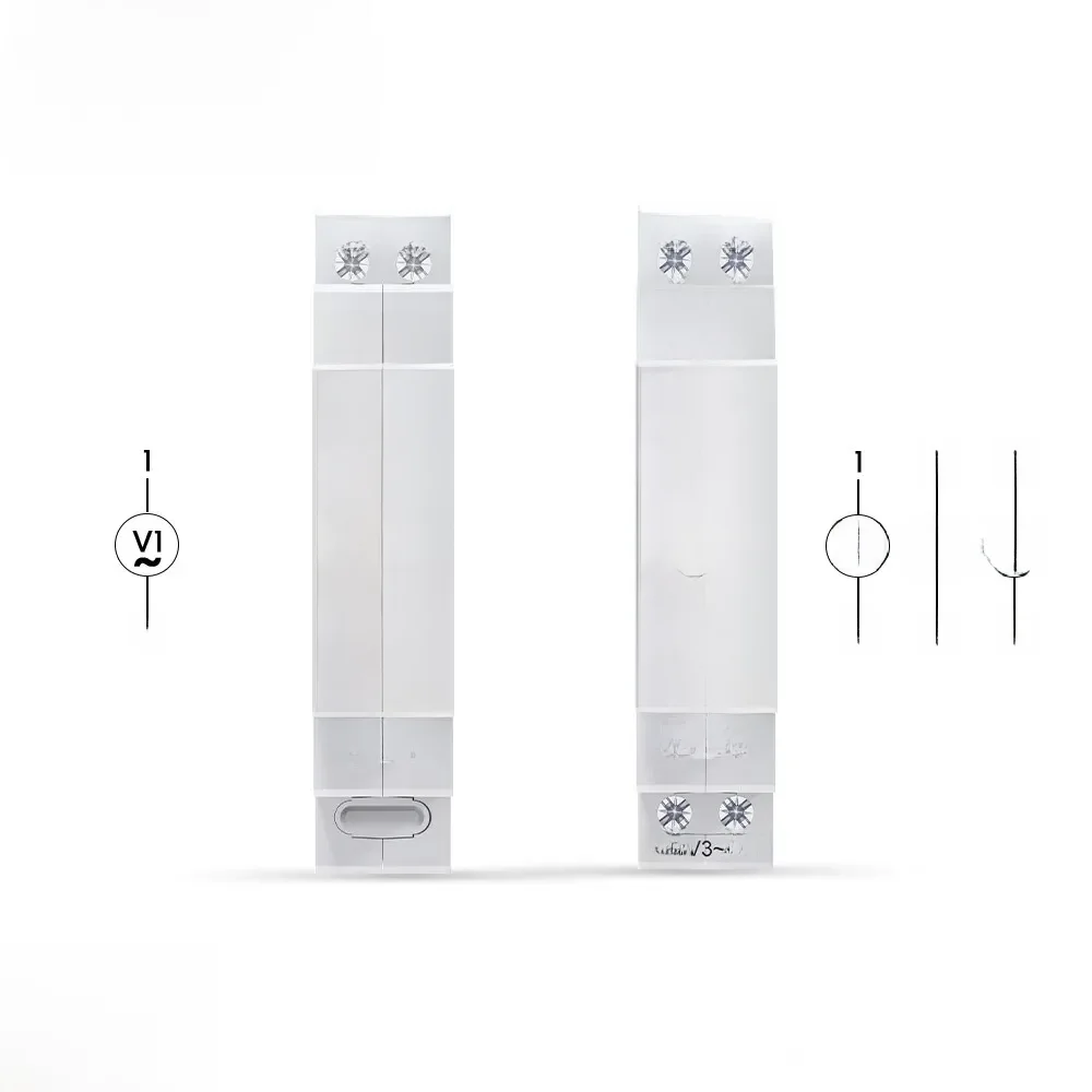 Compteur de tension monophasé monophasé à montage sur Rail Din, Mini voltmètre modulaire Ac 60-450V, indicateur, détecteur d'affichage numérique LED