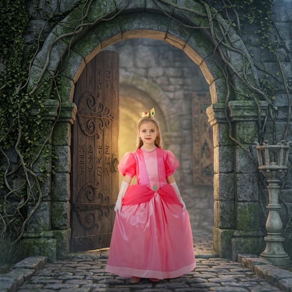 Halloween Adult Sequin Princess Dress Sparkle Ball Gown Fairy Tale Cape Unisex Family Party Dress Up - view 6