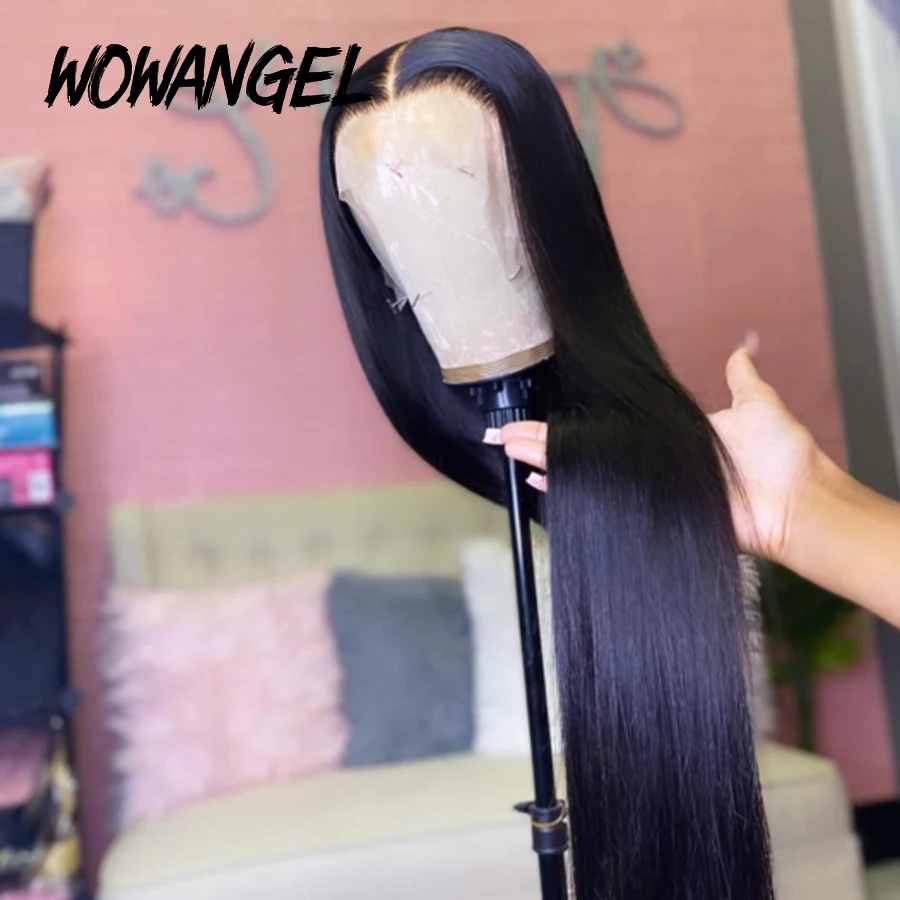 Wow Angel HD Full Frontal Perücken 36 Zoll Glatt Melt Skins 13x6 HD Lace Front Echthaarperücken Jungfrauenhaar Vorgezupft Ohne Klebstoff – Detail 8