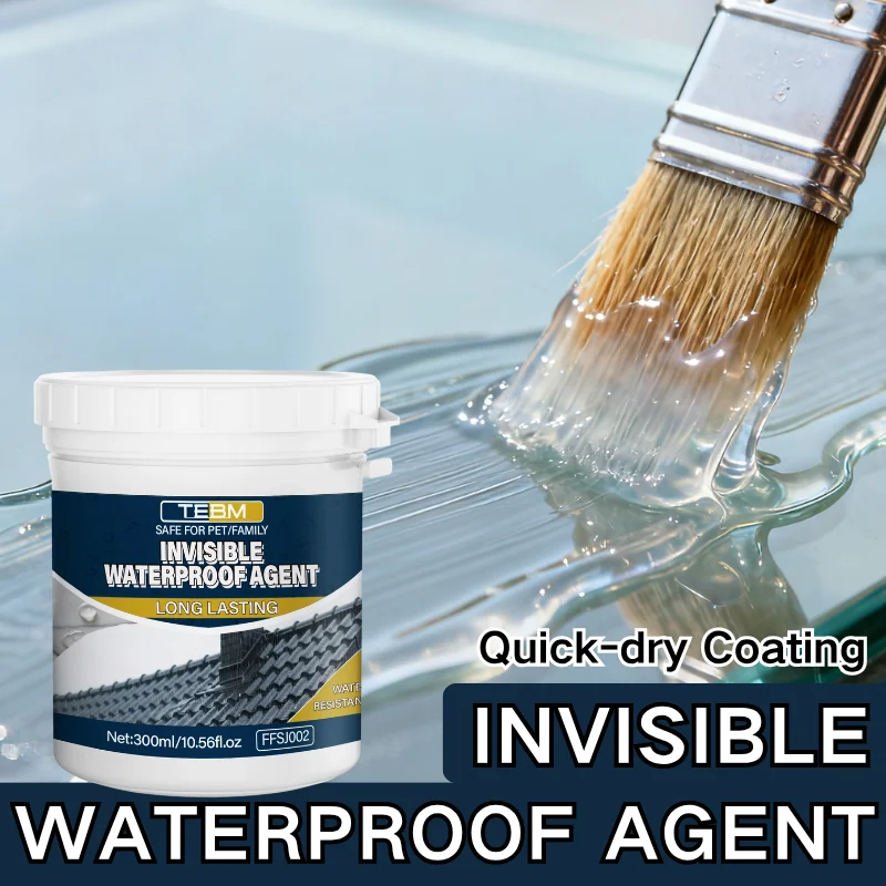 

500ML Clear Invisible Waterproof Sealant Rubber Liquid Coating Multi-Surface Leak Repair for Roof Concrete Wood Metal Walls