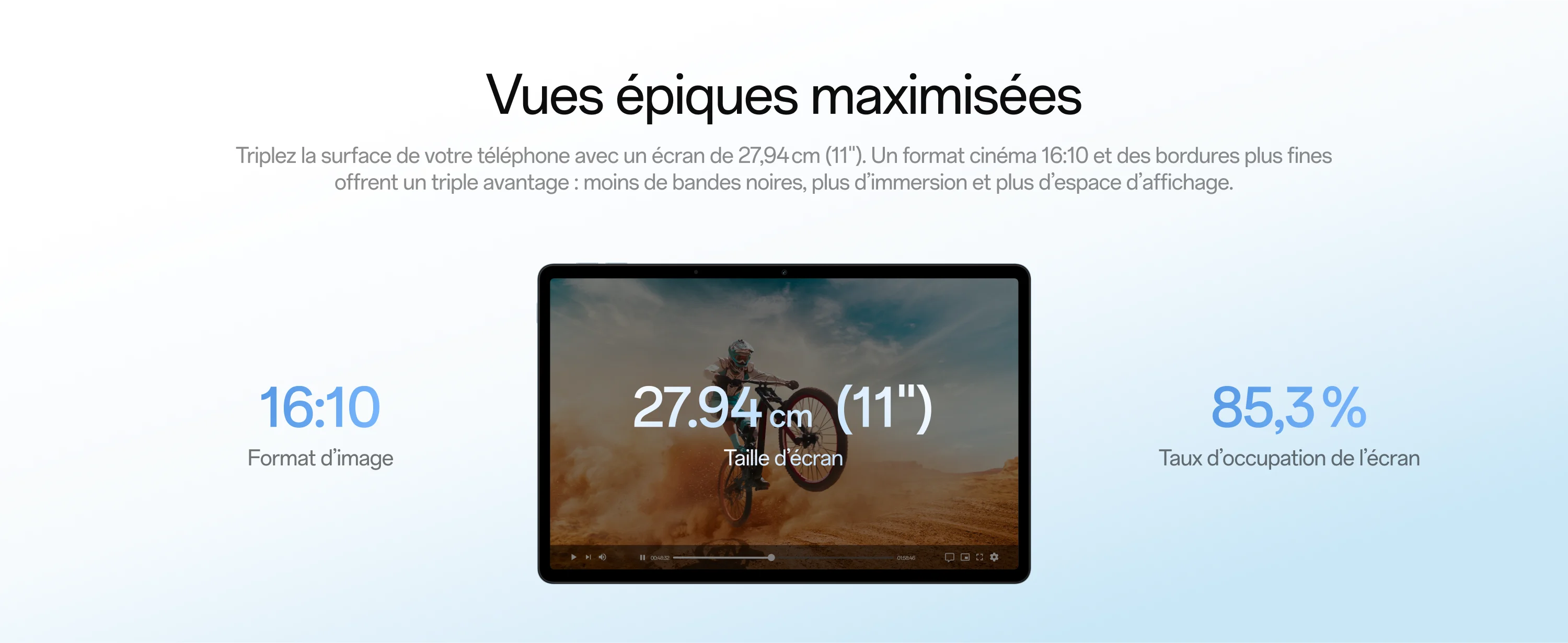 Oneplus Pad Lite 11-Inch Tablet, 8+128Gb Lte, Blue, 54-Day Extended Battery Life, 90Hz, Four Speakers, 9340 Mah Battery, Oxygenos 15, Front and Rear Cameras with 5 Million Pixels Each, Mediatek Helio G100