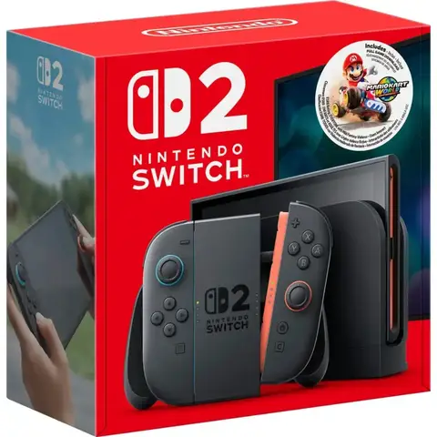 Nintendo Switch 2 Console and Mario Kart World Bundle - Hong Kong Version (HK Charger with HK to US Plug Adapter)