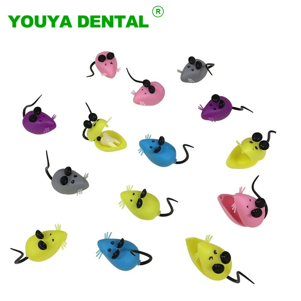 50pcs 3D Mouse Shape Teeth Storage Box Baby Tooth Fairy Box Organizer Case Kids Deciduous Tooth Souvenir Save Container Gifts