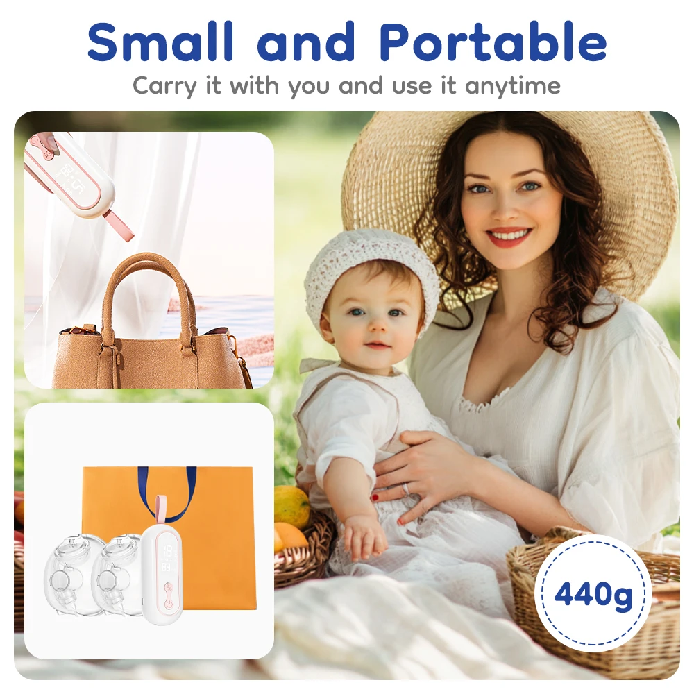 MAMIJOY ウェアラブル搾乳器 ポータブル低騒音授乳ポンプ 4モード15段階調節 ダブル電動搾乳機 AV66