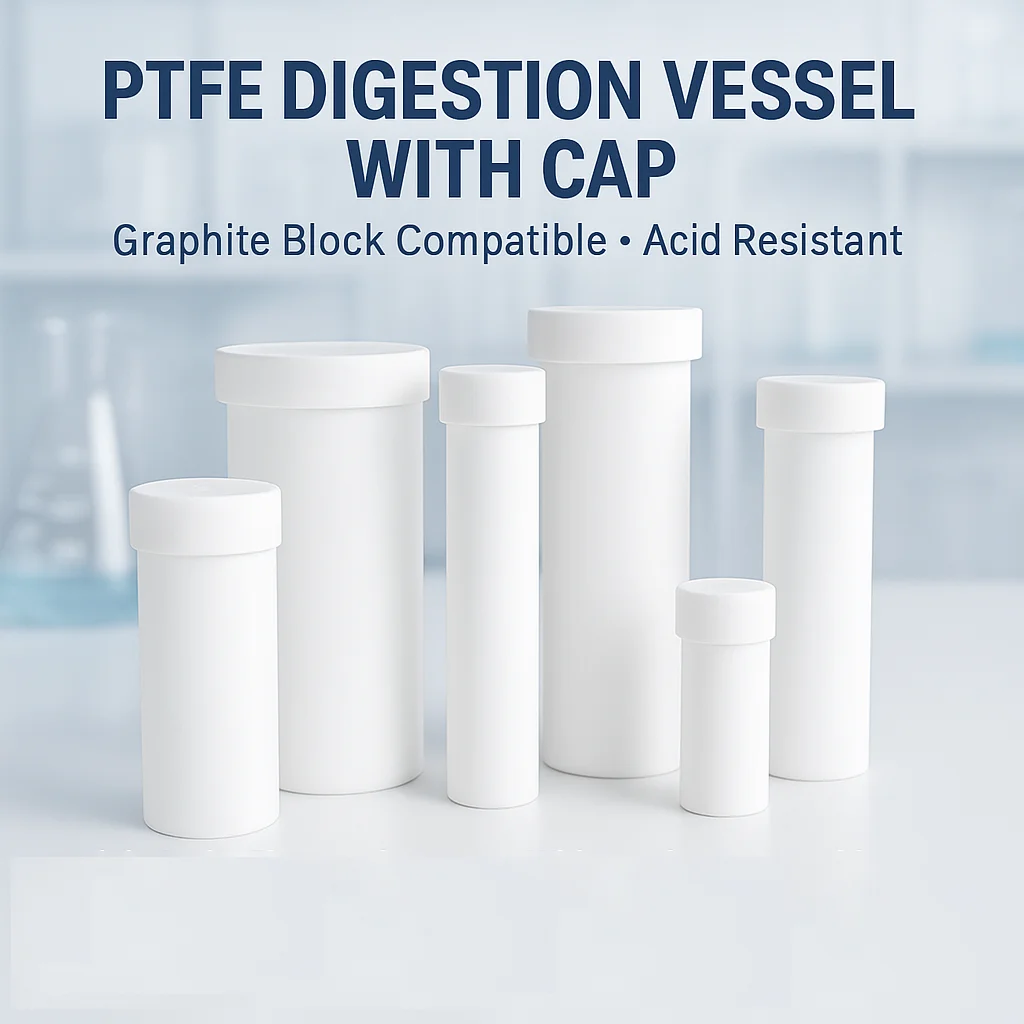 High-Purity PTFE Digestion Vessel with Cap Graphite Block Compatible Acid-Resistant 5ml~100ml