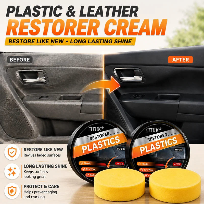 Auto-Kunststoff-Restaurierer „Back To Black Gloss“ – Innenraum-Leder- und Verkleidungs-Aufbereitungswachs, Polier- und Reparaturbeschichtung für Autos