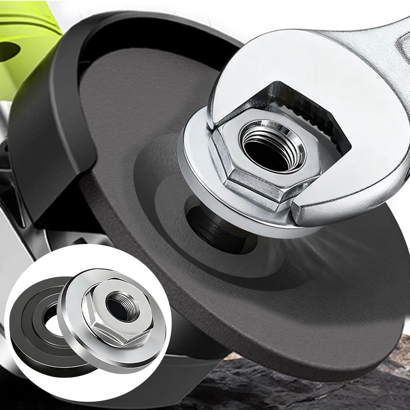 

Grinder Hexagon Flange Nut Thread Replacement Angle Grinder Nut Metal Pressure Plate Cover Openend Wrench Inner Outer Flange Nut