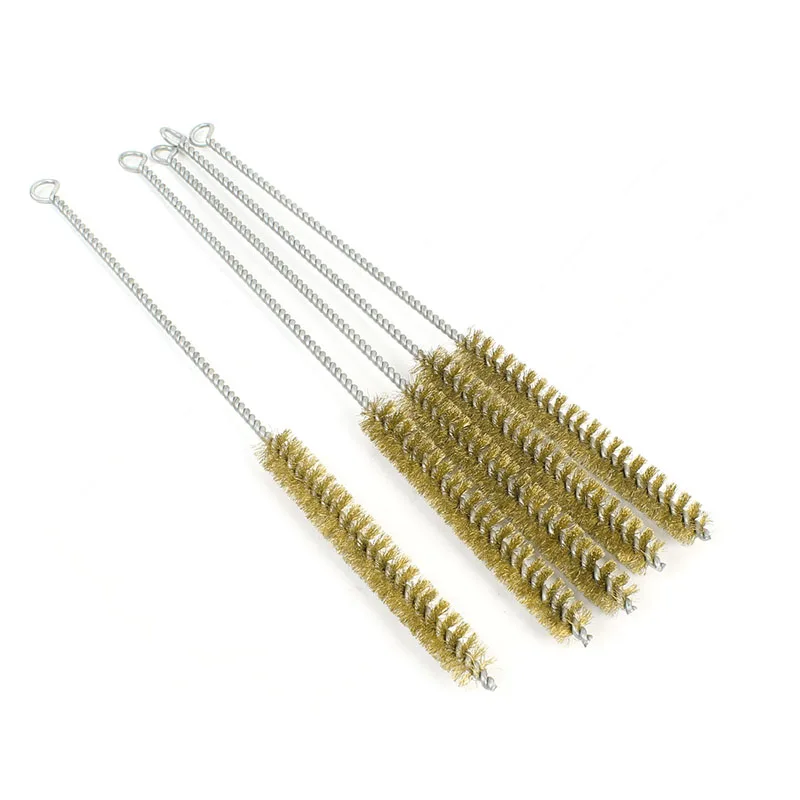 5Pcs Brass Wire Cleaning Brush 15mm Dia Metal Wire Pipe Tube Cleaning Brush Rust Cleaner Washing Polishing Tools 30cm Length