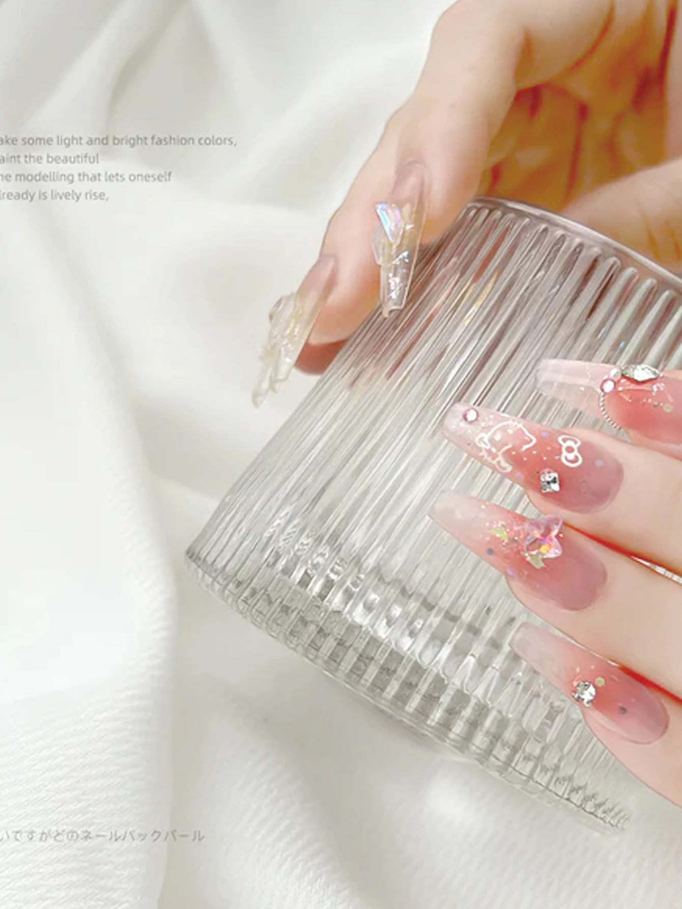 4 الجرار/مجموعة حورية البحر بريق مسمار الفن بريق رقائق الليزر فائقة غرامة المجسم الترتر غير النظامية فضفاض مسمار الفن الغبار اكسسوارات #5