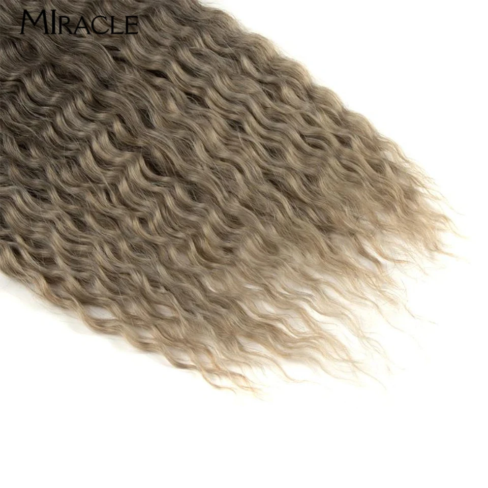 Miracle Ariel Krul Haar Water Wave Twist Gehaakt Haar Synthetische Vlechten Haar Ombre Blonde Roze 22 Inch Haarverlenging