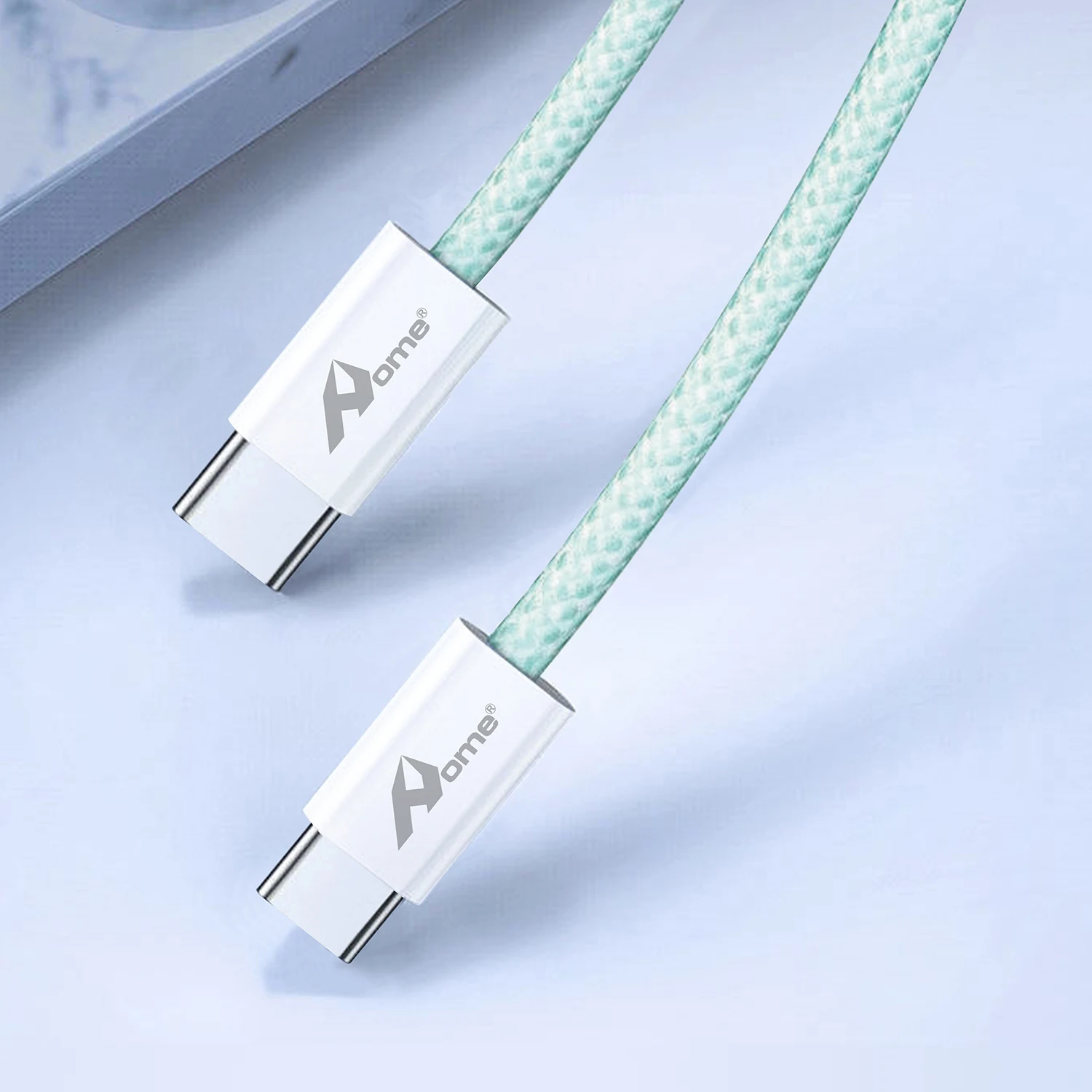 USB Type C naar Type C kabel 60W Max 3m Roze Gevlochten | Snelladen | Gegevensoverdracht