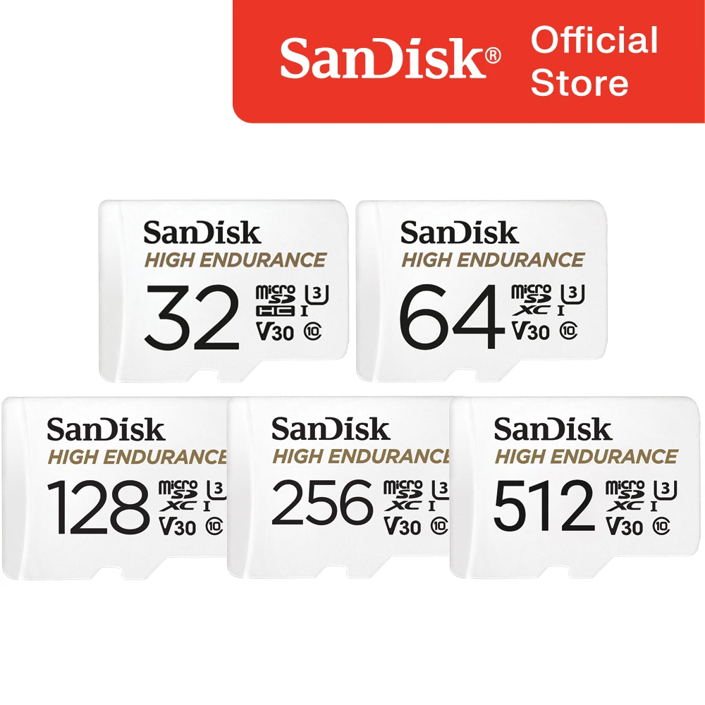 [Sandisk Official Partner] Sandisk Micro SD Card High Endurance Black Box CCTV 32GB 64GB 128GB 256GB 512GB mori