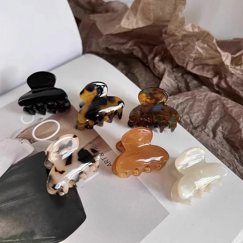 Nowe słodkie małe mini spinki do włosów octanowe spinki do włosów dla kobiet dziewczyna Barrettes krab zacisk kucyk szpilka modne dodatki — zdjęcie 2