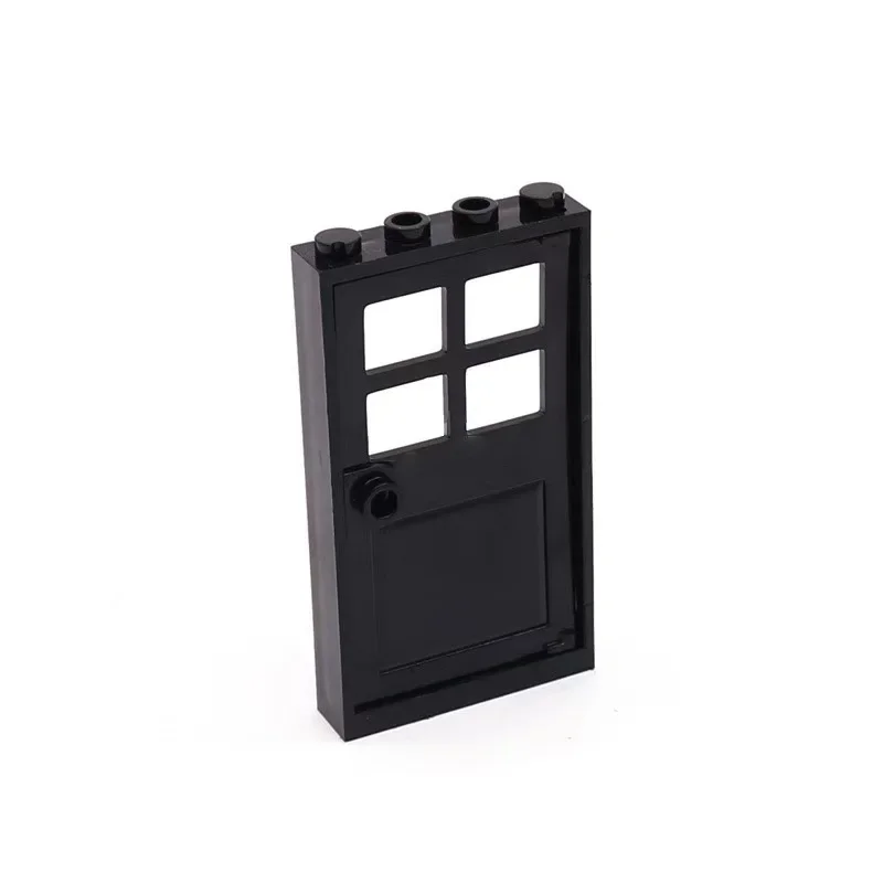 5 pièces petites portes de bloc de construction 1x4x6 accessoires de bloc de construction Double ouverture Compatible avec Lego partie 60596 + 60623