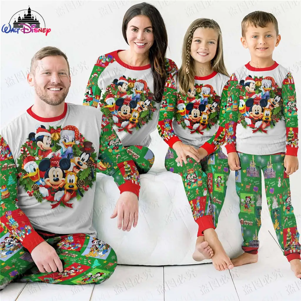 Disney 2022 Christmas series Mickey Mouse US size 3D print  High Quality Ugly Christmas parent-child outfit pajamas suit