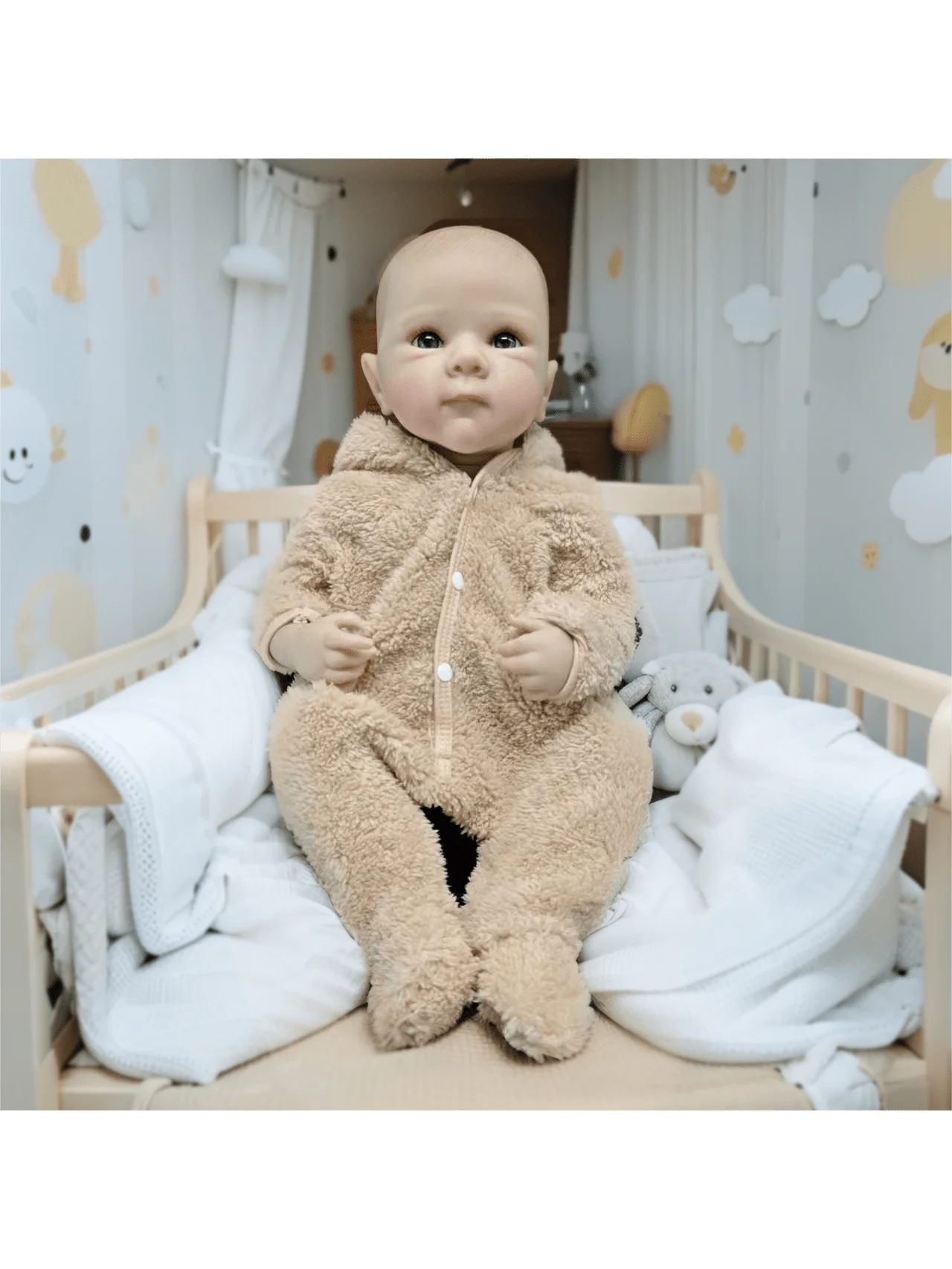 Bambole per bambini rinate realistiche: bambola realistica in vinile morbido e carino da 19 pollici, bambole gonfiabili della vita reale (SOLO BAMBOLA/SENZA ACCESSORI)