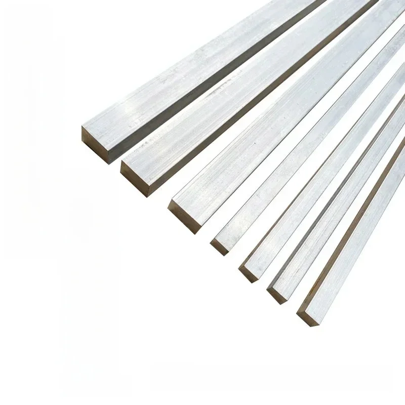 Barre carrée en aluminium 6061, tige solide en métal, outil de bricolage, diamètre 5mm 8mm 10mm 12mm 15mm 18mm 20mm 25mm 30mm 35mm 40mm 45mm 50mm ~ 100mm