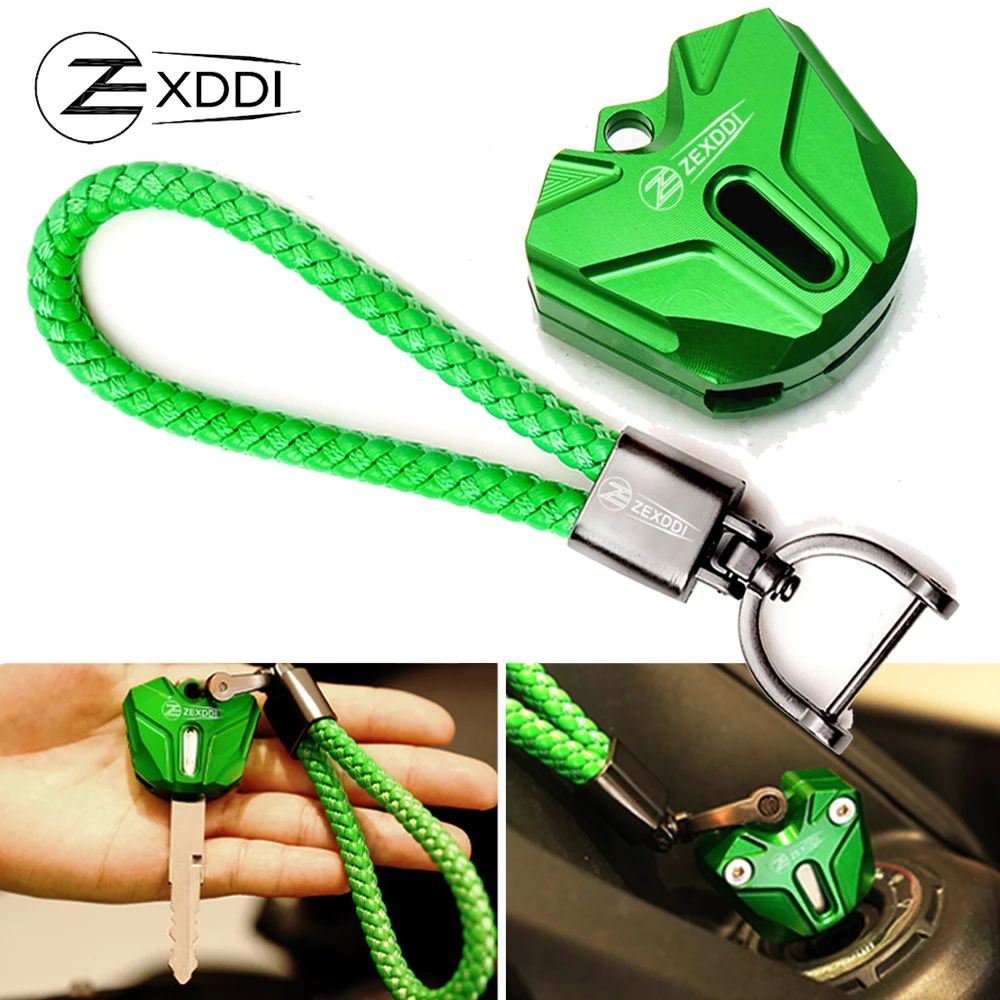 ZEXDDI Motorcycle Key Case Cover Key Shell Key Ring Key Chain Fit For Kawasaki Z650 Z 650 Z650RS Ninja 650 2017-2023 2024