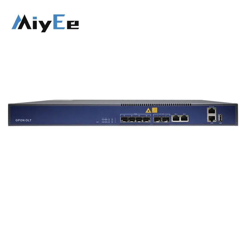 V1600G0-B GPON OLT, 1U 19 Inch Rack Mount Optical Line Terminal, 4 Gigabit Ports, 1000Mbps Passive Optical Network for FTTH