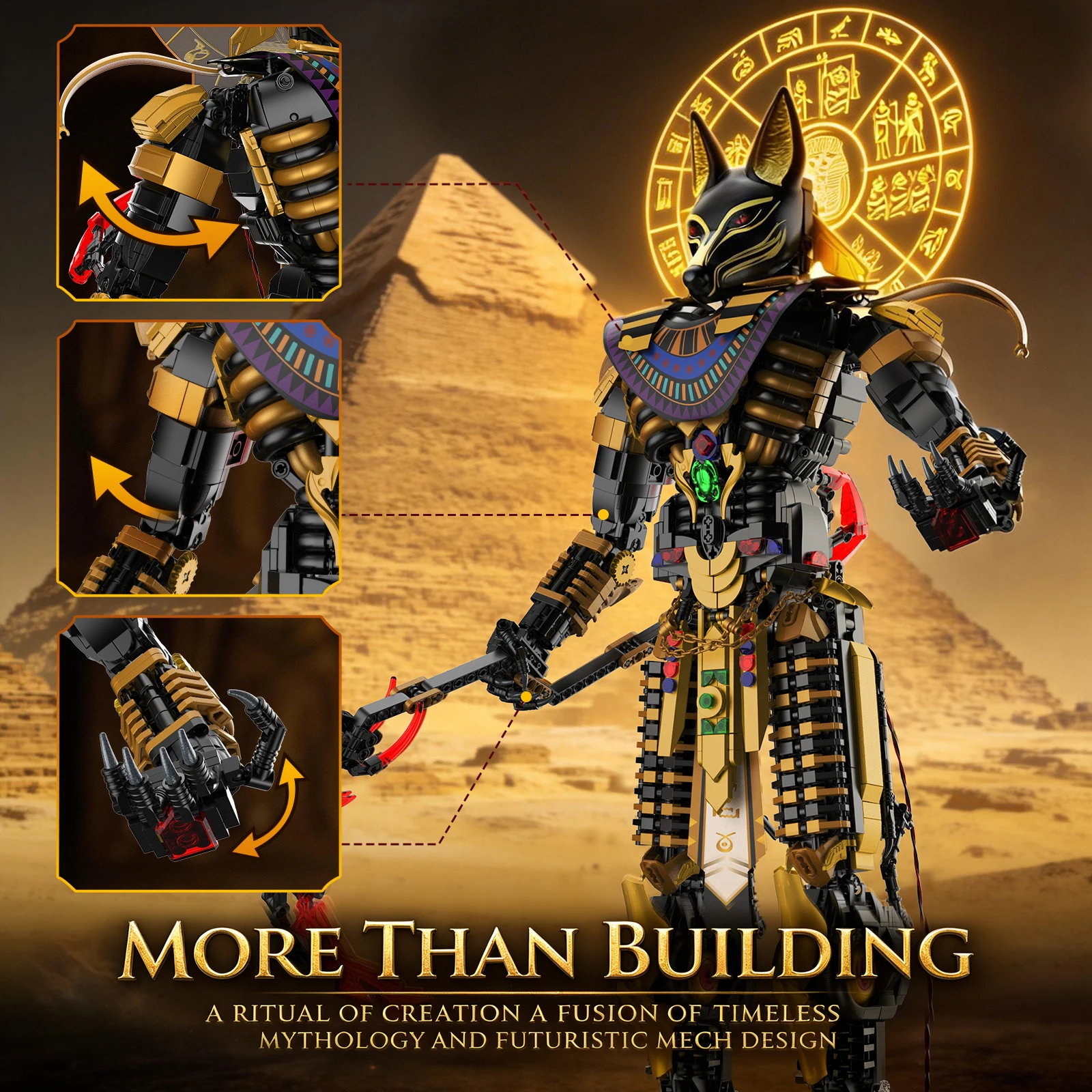 JMBricklayer 3845PCS Anubis De - Home Decor Egypt ulasan dan harga