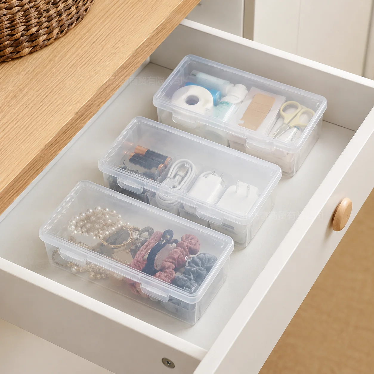 Clear Plastic Storage Boxes With Secure Lids Stackable Small… — view 5