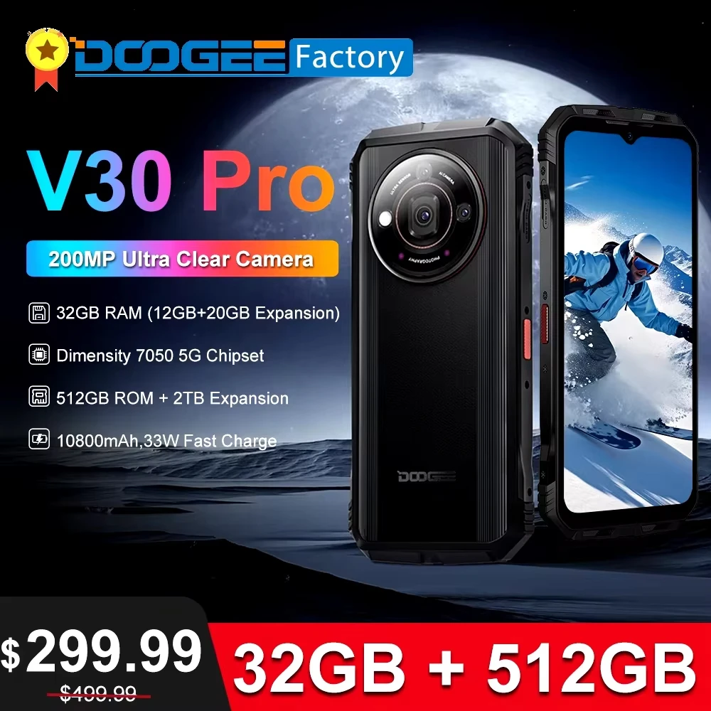 DOOGEE V30 Pro Rugged Smartphone Android 13 6.58