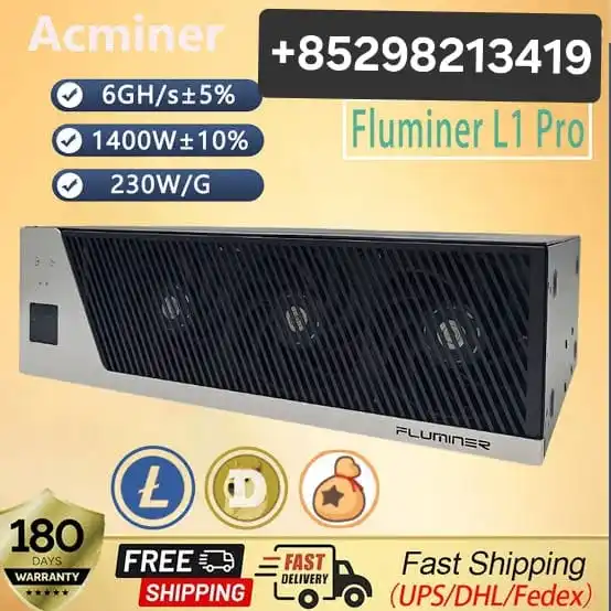 

Оборудование для майнинга FLUMINER L1 Pro Miner 6Gh/s - Майнер для криптовалюты Doge