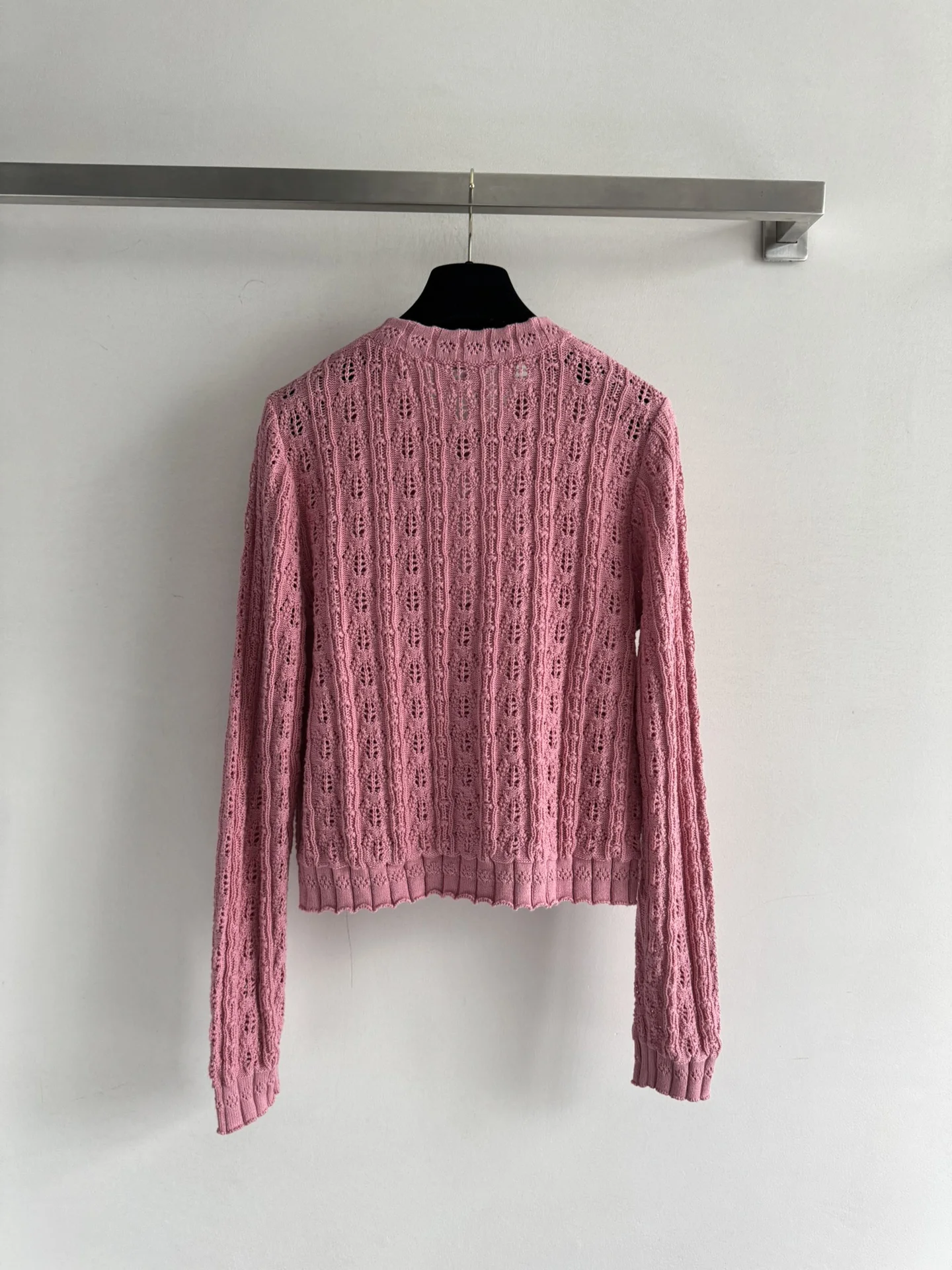 

Women's new classic single breasted slim fit round neck long sleeved knitted casual cardigan top