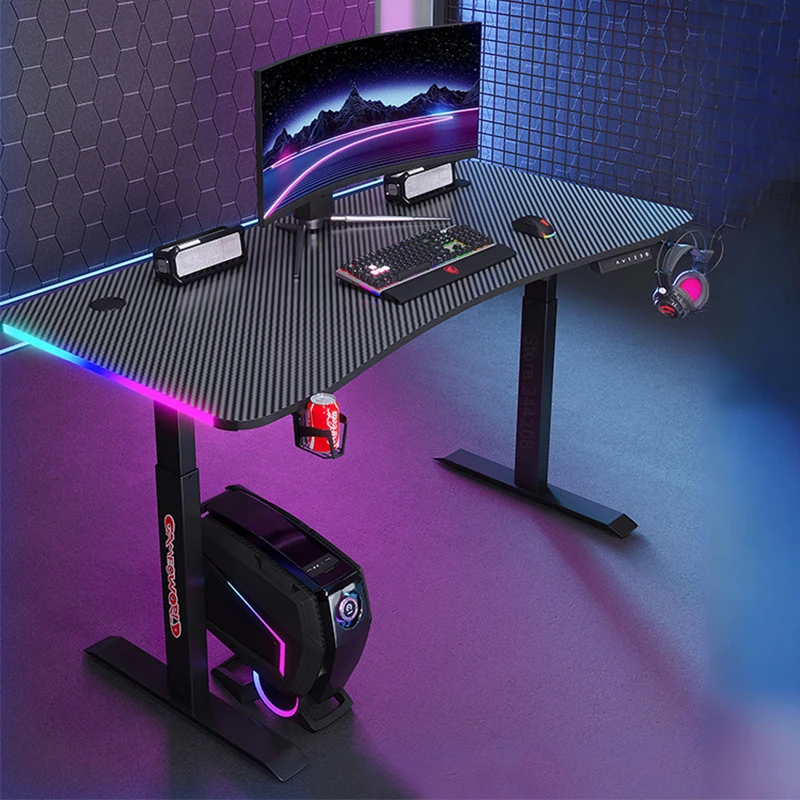 Tookfun Smart Electric Rgb Gaming Lift Game Desk Computer Desk Standing Desk 100kg Load-Bearing 45CM Adjustable Height