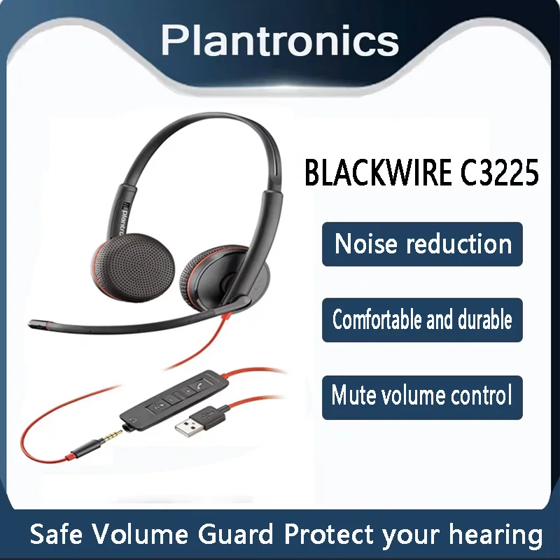 

Plantronics C3225 Binaural Over-Ear Noise Cancelling Headphones Headset for Office and Learning