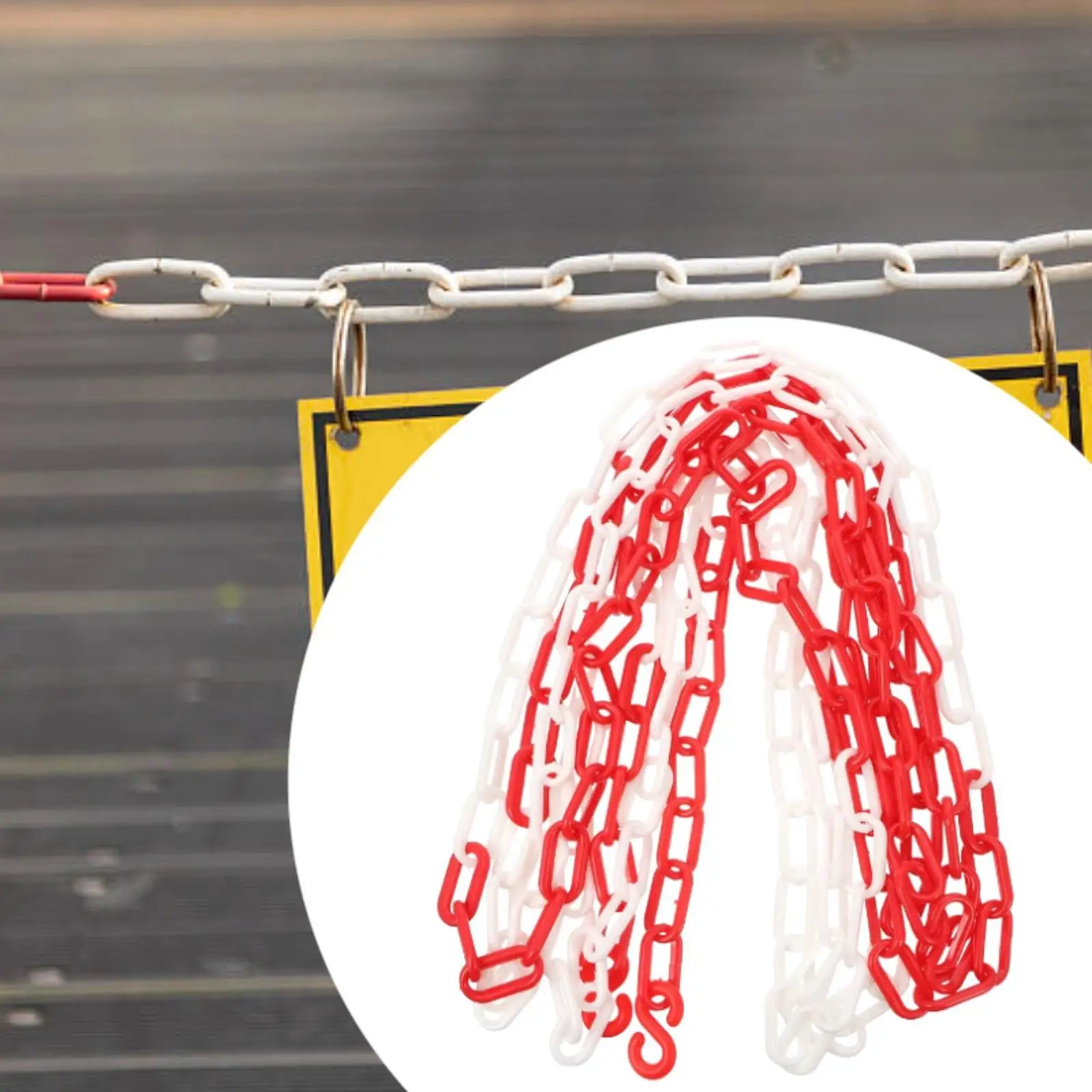 Traffic Chain Barrier Link Parking Barrier Weatherproof Crowd Control for Parking Lot Garden Traffic Cones Road Construction