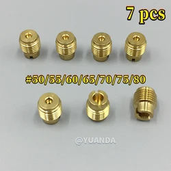 7Pcs Carburetor Slow Air Jet Main Jet For Kawasaki Keihin FCR CVK MX Primary WH100T SCR-100CC 99101-124