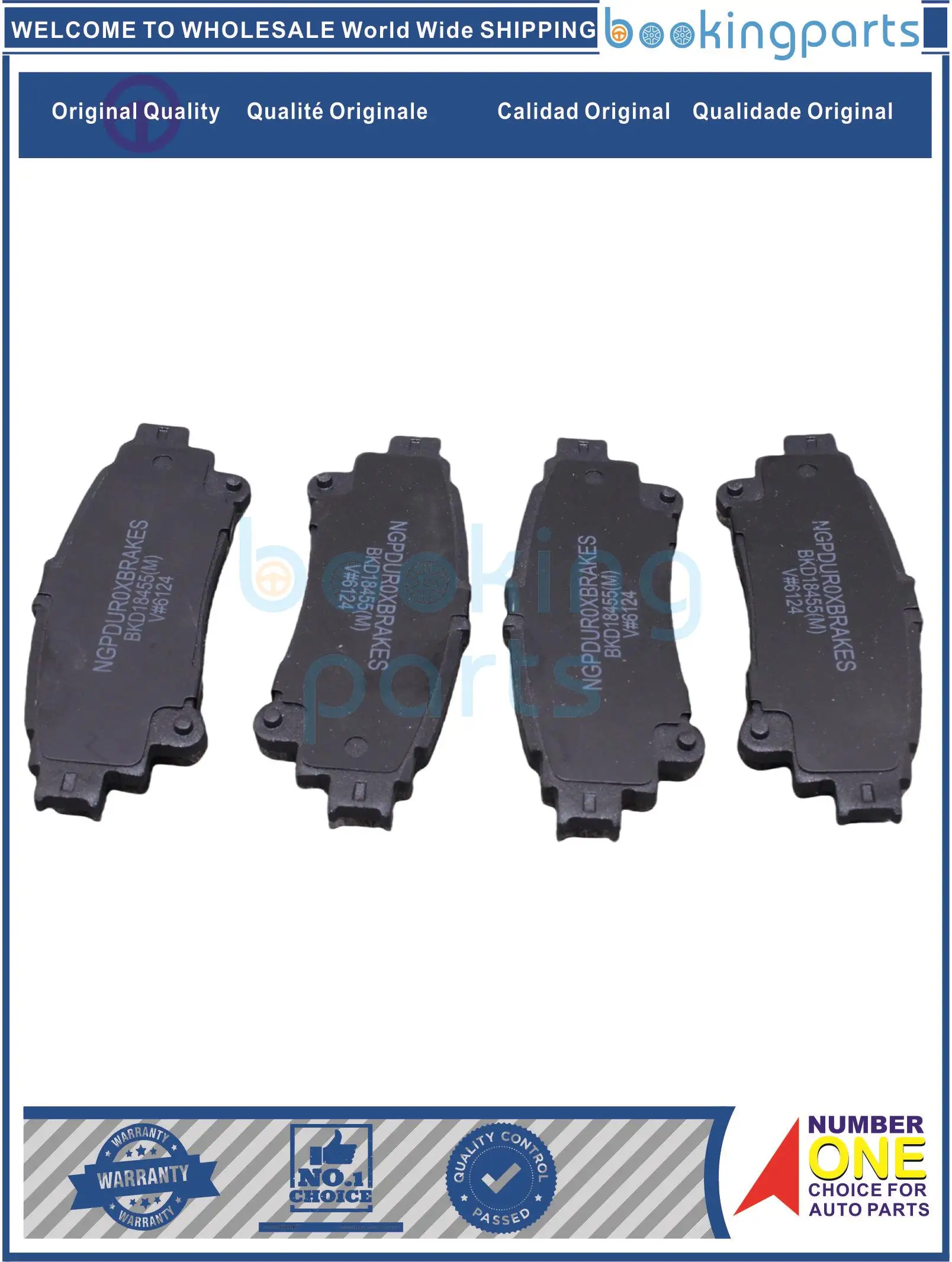 BKD18455(M),04466-30280,0446630280 Brake Pad For TOYOTA FORTUNER 15-16-, HIGHLANDER 13-19,PRIUS ALPHA 11-18, PRIUS V 12-