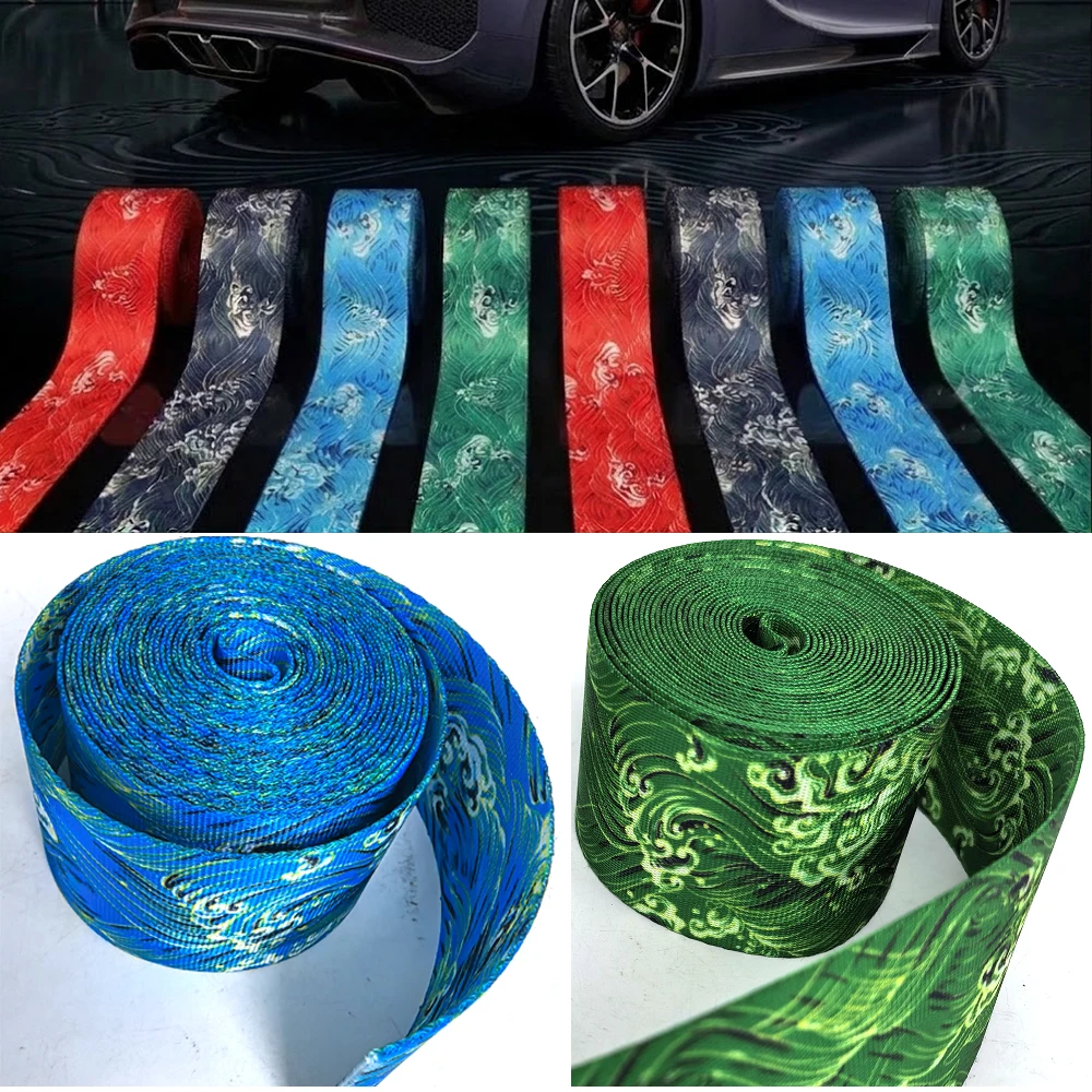 Auto 3.6 Meters Strengthen Seat Belt Webbing Fabric Racing Car Modified Seat Safety Belts Harness Straps