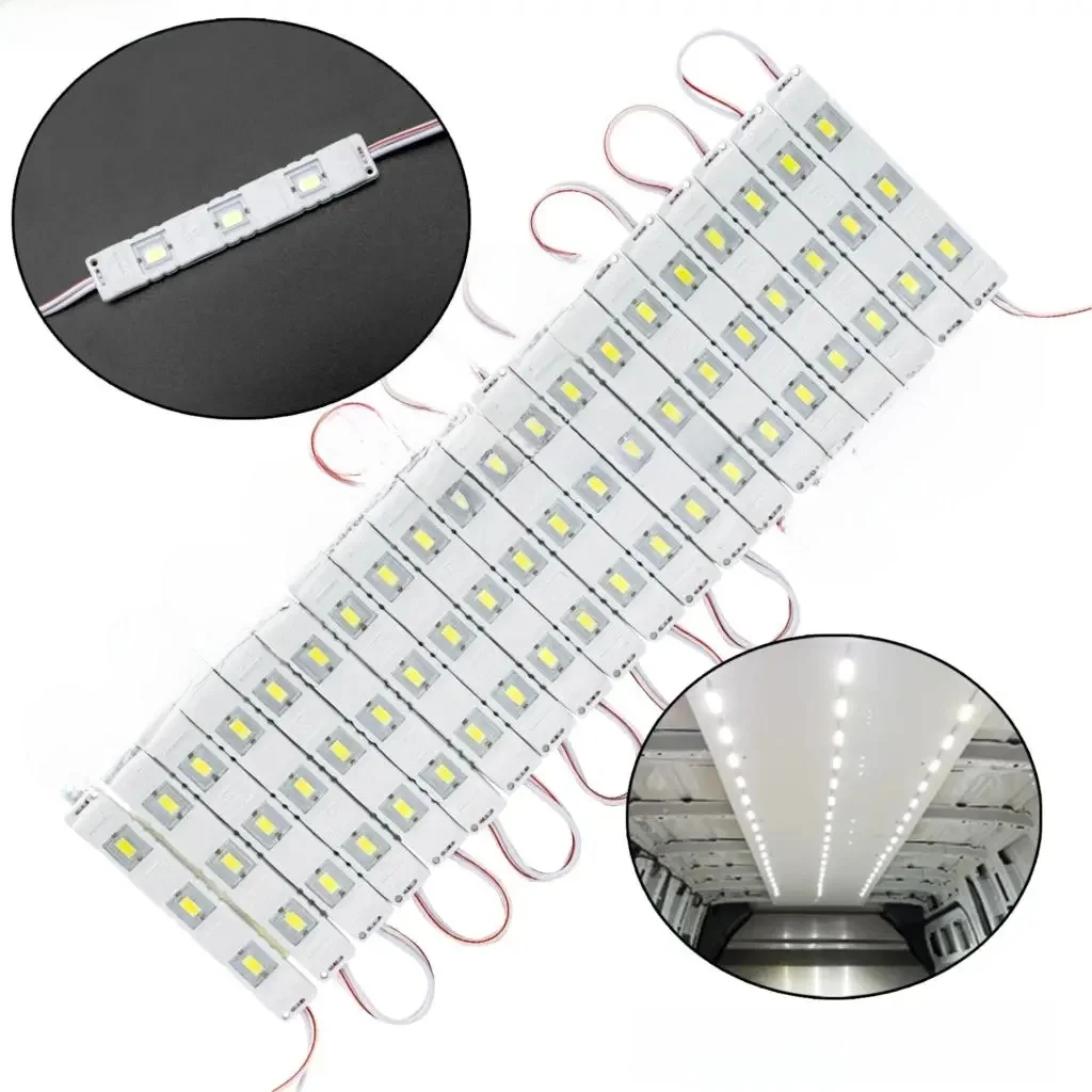 20x3led Kit d'éclairage intérieur blanc LWB Van remorque éclairage camions Transit Caddy Movano feux principaux SUV Cargo LED Module lampe