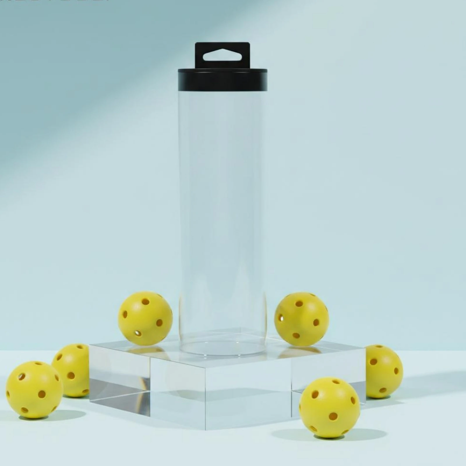 Clear Pickleball Tube Display Use Transparent Pickleball Container Portable Cylindrical Ball Storage Case for Sports Shops image 6