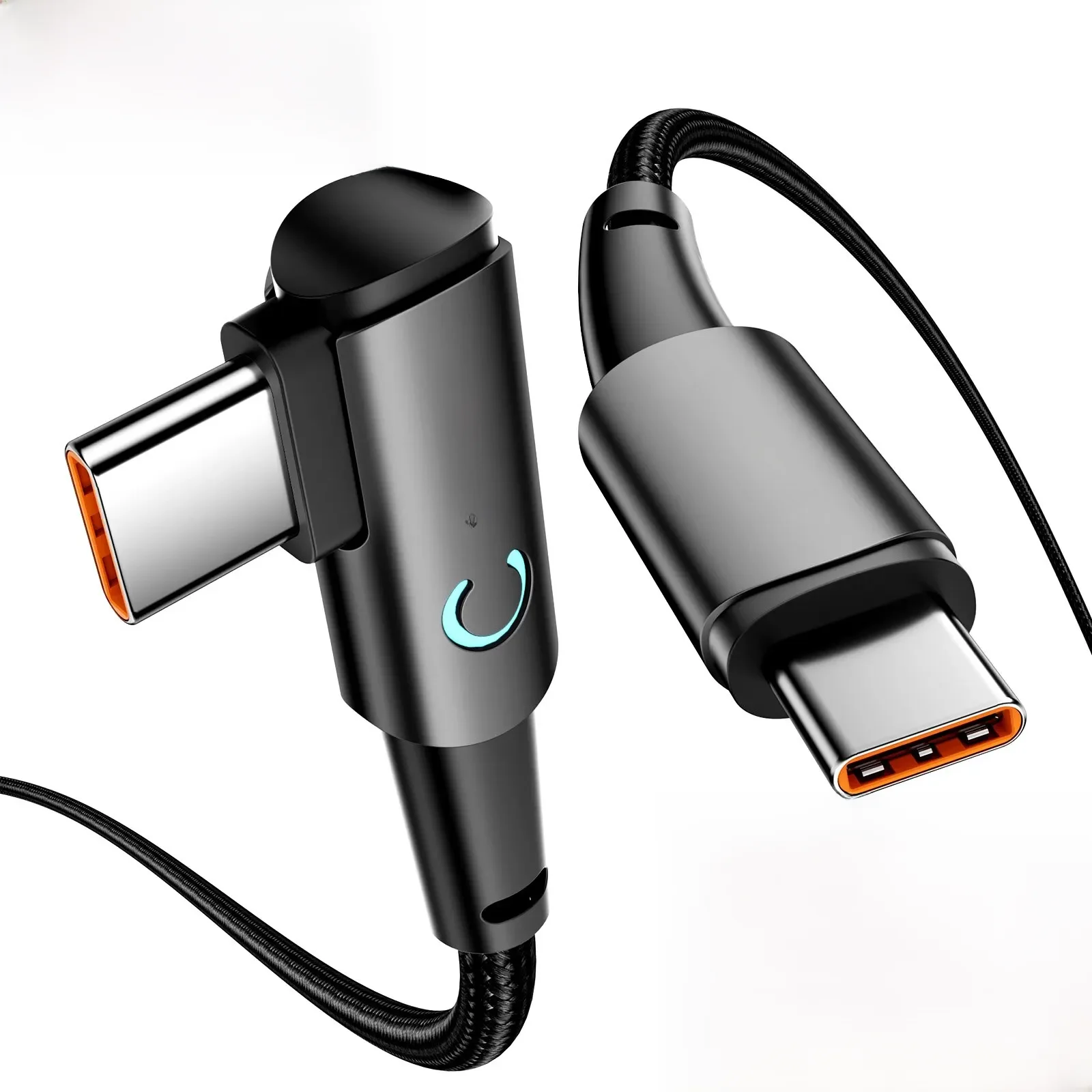 Toocki 100W USB C naar USB C-kabel 90 graden voor iPad MacBook Pro Xiaomi Samsung Huawei snel opladen Type C datumsnoer - afbeelding 2