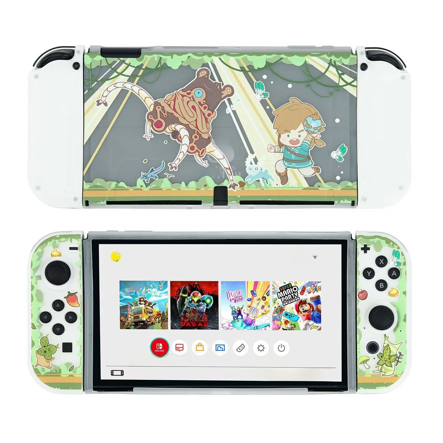 Coque de protection transparente en TPU souple, étui de protection pour Nintendo Switch Oled NS Joy-Con, boîtier en cristal pour contrôleur