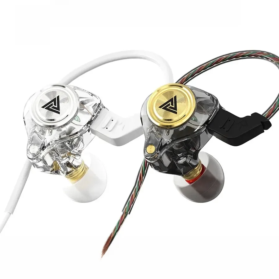 QKZ-AK3 FiLe Fone De Ouvido Com Fio Com Microfone, HiFi Music Monitor, Fones De Ouvido Baixo,