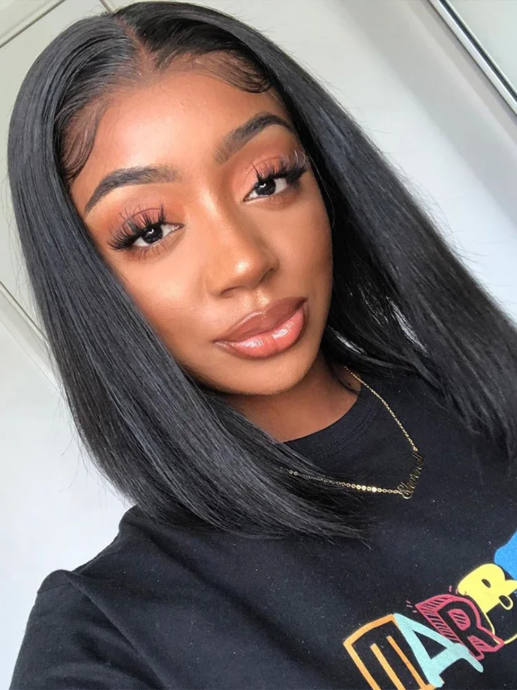 Straight 5x5 Closure Bob Wigs 13x6 HD Lace Frontal Wig Human Hair for Women Choice Short Glueless Wig Human Hair Ready to Wear