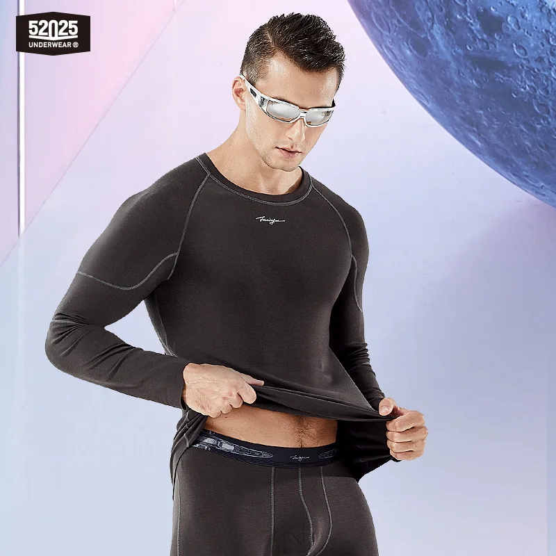 52025 Thermal Underwear with Merino Wool Warm Long Johns Thermal Set Soft Fleece Premium Thermal Base Layer Winter