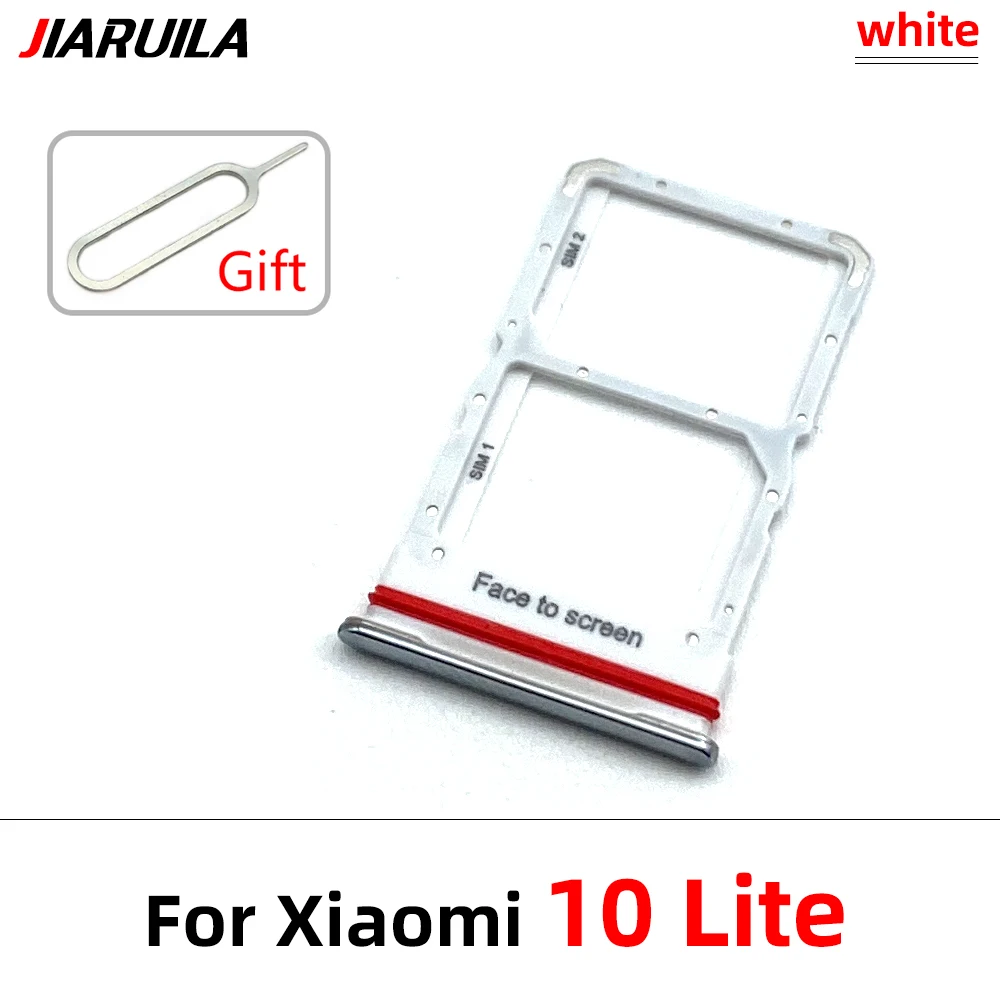 Sim Card Tray For Xiaomi 10 10T Pro Lite Dual Micro SIM Card Slot Tray Holder SD Card Reader Parts